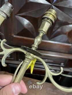 Bougeoir Chandelier Bronze Ancien XIXeme Haute Époque Maroc Art Islamique