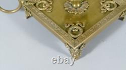 Bougeoir à Main De Style Empire époque Fin XIX ème Siècle En Bronze Et Laiton