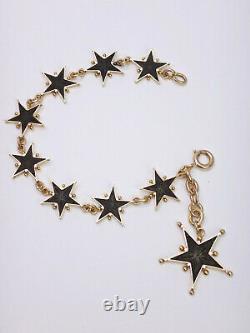 Bracelet de Pentacrines en Or 18k orné de huit étoiles de Digne époque XIXeme