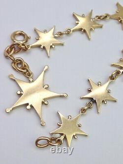 Bracelet de Pentacrines en Or 18k orné de huit étoiles de Digne époque XIXeme