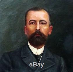 Bralebois Portrait d'homme Epoque fin XIXème siècle huile sur toile
