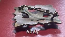 Broche XIXème Royaliste En Cuivre Patine D'epoque