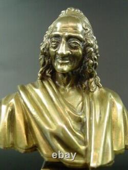 Bronze ancien buste de Voltaire époque XIXéme