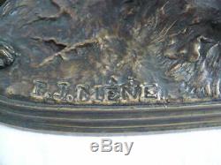 Bronze animalier époque XIXème SIGNÉ PIERRE JULES MENE CHIEN DE CHASSE