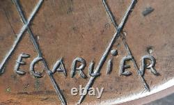 Bronze d' Emile CARLIER Pot à Tabac époque XIX ème au clair de la lune