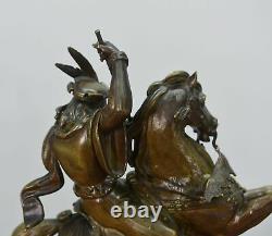 Bronze de J. F. T Gechter époque XIXème représentant Quentin Durward et Louis XI