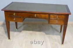 Bureau plat Directoire en acajou et placage, époque début XIX ème
