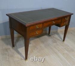 Bureau plat Directoire en acajou et placage, époque début XIX ème