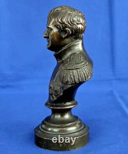 Buste de Napoléon 1er Empereur en Bronze Patiné d'Epoque XIXème Siècle
