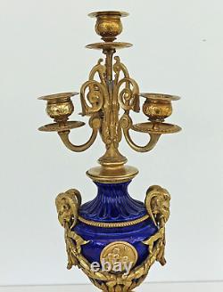 CANDELABRE Style Louis XVI Bronze Porcelaine Epoque Napoléon III XIXème Siècle