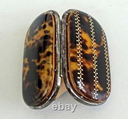 CARNET DE BAL + PORTE-MONNAIE Ecaille et Or 14K Epoque Napoléon III XIXème