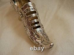 CHAUSSURE, ESCARPIN EN ARGENT, ANGLETERRE, POINCONS A IDENTIFIER, EPOQUE XIXème