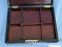 COFFRET BOITE A JEUX Bois Noirci et Laiton Doré Epoque Napoléon III XIXème