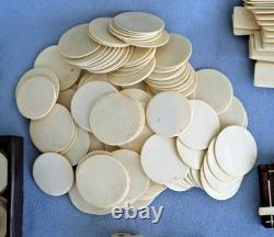 COFFRET BOITE A JEUX Bois Noirci et Laiton Doré Epoque Napoléon III XIXème