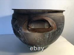 Cache-pot asiatique ancien en bronze époque XIXeme