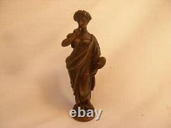 Cachet En Bronze, Femme A L Antique, Epoque XIX