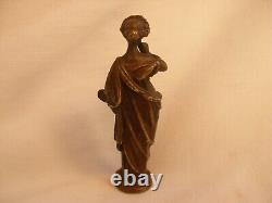 Cachet En Bronze, Femme A L Antique, Epoque XIX