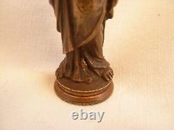 Cachet En Bronze, Femme A L Antique, Epoque XIX