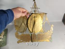 Cadre Photo En Forme De Bateau Drakkar En Laiton, époque Fin XIX ème