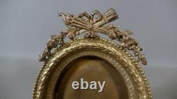 Cadre Photo Ou à Miniature De Style Louis XVI En Bronze Doré, époque XIX ème