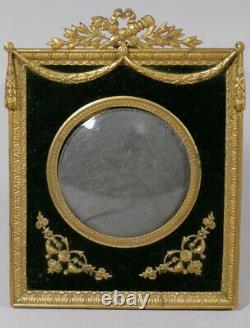 Cadre Photo Ou à Miniature En Laiton Doré De Style Louis XVI, époque XIX ème