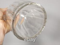 Carafe à alcool en cristal taillé côtes plates, époque XIX ème
