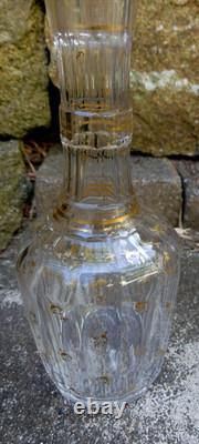 Carafe à lLqueur Cristal Baccarat époque XVIII ème XIX ème goulot épais 19cm