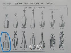 Carafe à lLqueur Cristal Baccarat époque XVIII ème XIX ème goulot épais 19cm