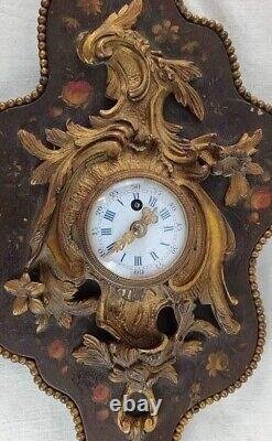 Cartel Horloge Murale Epoque 19eme De Style Louis 16 En Bronze