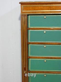 Cartonnier de style Louis XVI en acajou et dessus marbre, époque fin XIX ème