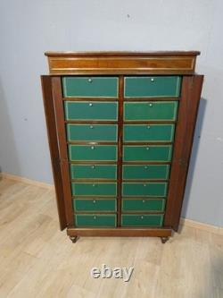 Cartonnier de style Louis XVI en acajou et dessus marbre, époque fin XIX ème