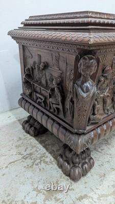 Cassone italien renaissance époque XIX ème