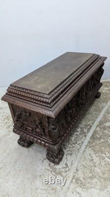 Cassone italien renaissance époque XIX ème
