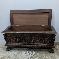 Cassone italien renaissance époque XIX ème