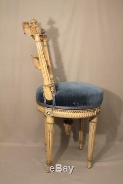 Chaise de musicien tournante de style Louis XVI époque XIX ème siècle