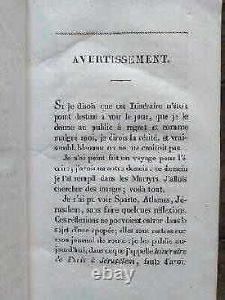 Chateaubriand Itinéraire de Paris à Jérusalem 1811 EO Reliure d'époque