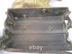 Chenets bronze décor aux lévriers d'époque 19eme sculpture chien lévrier XIXeme