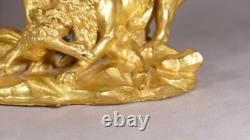 Chien Et Canard, Sculpture Bronze Animalier, époque Fin XIX ème