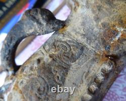 Chine Vase JUE Tripode Fonte ancienne XIX ème manque un pied 19cm haute époque