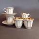 Cinq Tasses En Porcelaine De Paris Xixème Époque Louis Philippe