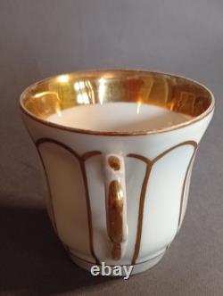 Cinq Tasses En Porcelaine De Paris XIXème Époque Louis Philippe