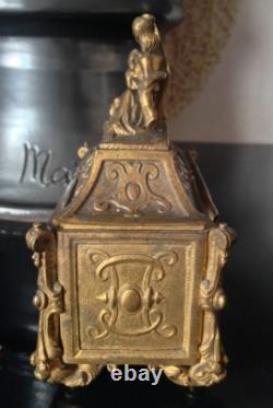 Coffret Bronze doré Chasse XIXéme style XVIIIeme Haute Epoque vierge putti