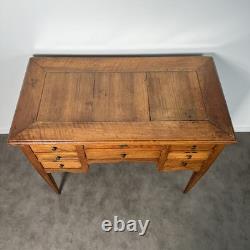 Coiffeuse poudreuse bureau d'époque Louis XVI en merisier, XVIIIe siècle