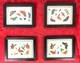 Collection (4 Unit&eacute;s) Dessins. Epoque Canton. Papier De Riz. Chine. Xix&egrave;me Si&egrave;cl