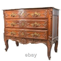 Commode Rocaille en noyer époque XIXème