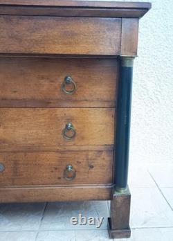 Commode époque Empire en noyer