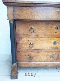 Commode époque Empire en noyer