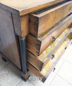 Commode époque Empire en noyer