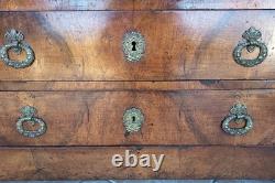 Commode époque Empire en ronce de noyer