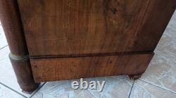 Commode époque Empire en ronce de noyer